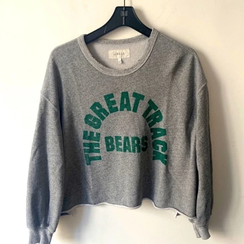 The Great. Cut Off Sweatshirt with Bears in Varsity - Picture 2 of 4
